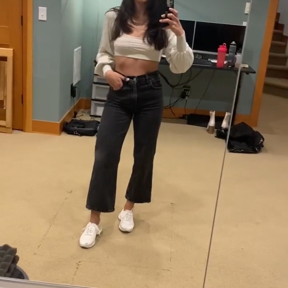 Abercrombie ultra high waist wide leg trousers 25 short - Picture 3 of 4